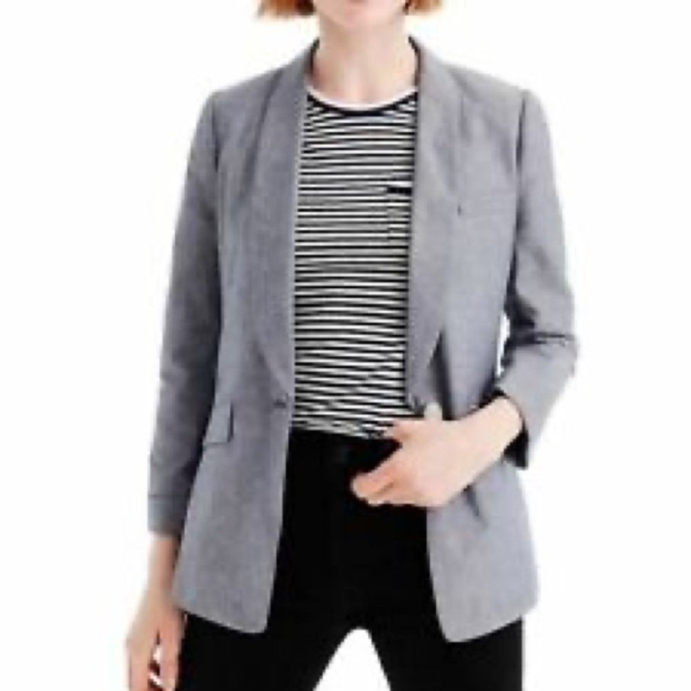 J crew linen/cotton unstructured blazer